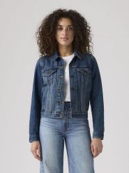 Levi's Kurtka dżinsowa w kolorze niebieskim rozmiar: XL. Niebieskie kurtki damskie Levi's, s, bez wzorów, bez kaptura. Za 255.95 zł.