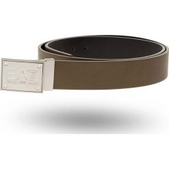 PASEK EA7 Emporio Armani. Czarne paski męskie EA7 Emporio Armani, bez wzorów, ze skóry ekologicznej. Za 229.00 zł.