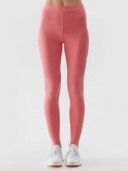 4F Legginsy sportowe w kolorze różowym rozmiar: L. Różowe legginsy damskie 4f, l, bez wzorów, z materiału. Za 47.82 zł.