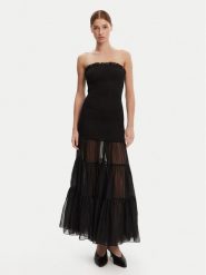 BARDOT Sukienka wieczorowa 59882DB Czarny Regular Fit. Czarne sukienki damskie BARDOT, bez wzorów, z syntetyku, wizytowe, bez kołnierzyka, bez ramiączek. Za 369.99 zł.