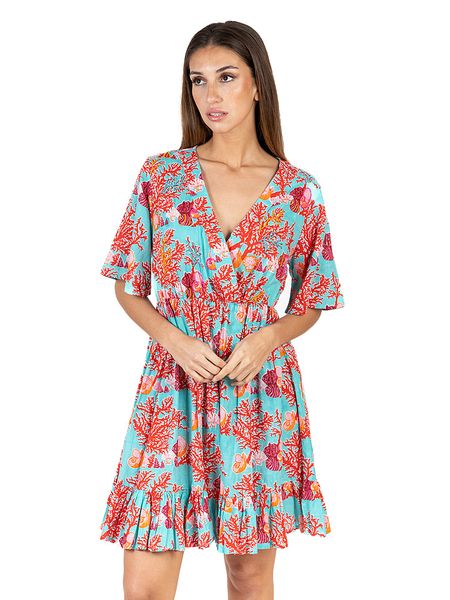 Isla Bonita by SIGRIS Sukienka w kolorze turkusowym rozmiar: XL. Niebieskie sukienki damskie Isla Bonita by SIGRIS, xl, bez wzorów, z bawełny, bez kołnierzyka, bez ramiączek, midi. Za 161.34 zł.