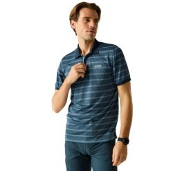 Męska Koszulka Polo Kildra. Niebieskie koszulki polo męskie Regatta, m, bez wzorów, z materiału, bez ramiączek. Za 104.99 zł.