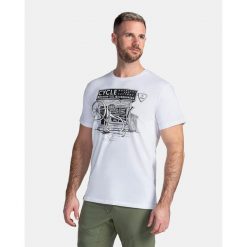 Męski bawełniany t-shirt Kilpi PORTELA-M. Białe t-shirty męskie Kilpi, m, bez wzorów, z bawełny, bez kołnierzyka. Za 60.57 zł.