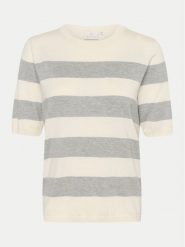 Kaffe Sweter Lizza 10508410 Szary Regular Fit. Szare swetry klasyczne damskie Kaffe, l, z wiskozy, bez kołnierzyka. Za 119.99 zł.