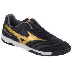 Buty halowe - halówki męskie, Mizuno Morelia Sala Classic In. Czarne obuwie do biegania damskie Mizuno. Za 349.99 zł.