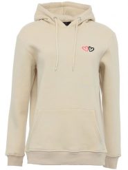 Zwillingsherz Bluza "Lima" w kolorze kremowym rozmiar: S/M. Brązowe bluzy z kapturem damskie Zwillingsherz, m, z bawełny. Za 193.70 zł.