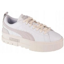 Kobiety/Panie Mayze Thrited Suede Trenerzy. Białe obuwie trekkingowe damskie Puma. Za 384.99 zł.