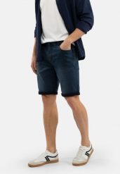 Szorty jeansowe, Comfort Fit, E-MEAR. Niebieskie szorty męskie Volcano, z elastanu, bez kołnierzyka. Za 159.99 zł.