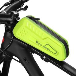 Torba na rurę górną roweru - Zielona. Zielone torebki klasyczne damskie WEST BIKING, bez wzorów, z materiału, małe, bez dodatków. Za 178.56 zł.