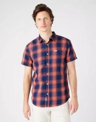 WRANGLER SS 1 PKT SHIRT MĘSKA KOSZULA KRATA SUNDRENCHED BLU W5J1BKX79 112146129. Koszule męskie Wrangler, m, bez wzorów, bez kołnierzyka, bez ramiączek. Za 149.99 zł.