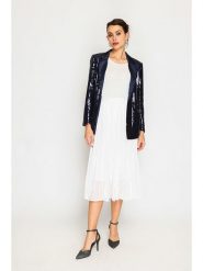 ASSUILI Spódnica w kolorze białym rozmiar: 36. Białe spódniczki damskie Assuili, bez wzorów, klasyczne, z standardowym stanem, midi. Za 126.99 zł.