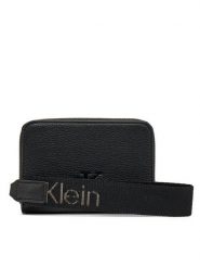 Calvin Klein Jeans Portfel K60K613058 Czarny. Czarne portfele damskie Calvin Klein Jeans, bez wzorów, z jeansu. Za 149.99 zł.