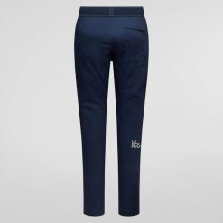 Spodnie La Sportiva Roots. Niebieskie spodnie materiałowe męskie La Sportiva, bez wzorów, z bawełny. Za 393.05 zł.