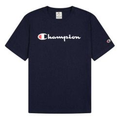 T-shirt Męski Logo. Brązowe t-shirty męskie CHAMPION, l, bez wzorów, z bawełny, bez kołnierzyka. Za 135.99 zł.