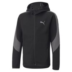 Kurtka Sportowa Dziecięca Puma Evostripe Czarny. Czarne kurtki treningowe męskie Puma, bez wzorów, z poliesteru, na jogę i pilates. Za 164.99 zł.