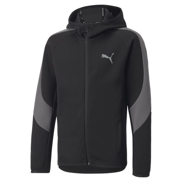 Kurtka Sportowa Dziecięca Puma Evostripe Czarny. Czarne kurtki treningowe męskie Puma, bez wzorów, z poliesteru, na jogę i pilates. Za 164.99 zł.