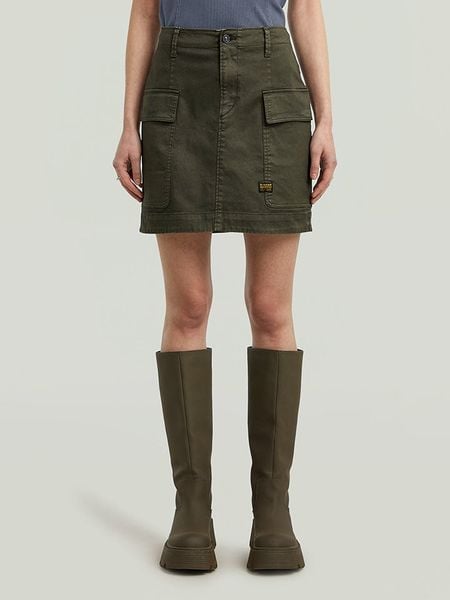 G-Star Spódnica dżinsowa w kolorze khaki rozmiar: 25. Brązowe spódniczki damskie G-Star, bez wzorów, retro, mini, proste. Za 179.95 zł.