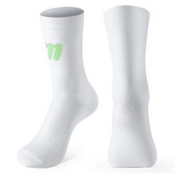 Skarpetki sportowe do biegania i jazdy na rowerze odblaskowe, oddychające - Biał. Białe skarpetki damskie WEST BIKING, bez wzorów, z materiału. Za 51.60 zł.