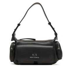 Torebka Armani Exchange. Czarne torebki klasyczne damskie Armani Exchange, bez wzorów, bez dodatków. Za 629.99 zł.