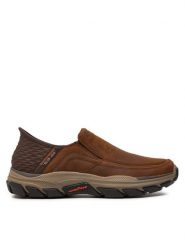 Skechers Półbuty 204810 CDB Brązowy. Brązowe półbuty męskie Skechers, ze skóry, bez zapięcia. Za 339.99 zł.