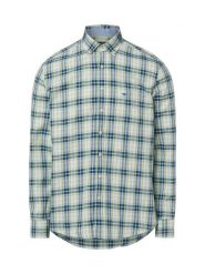 Fynch-Hatton koszula casual Mężczyźni Regular Fit Bawełna niebieski|zielony, M. Niebieskie koszule męskie Fynch-Hatton, m, bez wzorów, z bawełny, bez kołnierzyka, bez ramiączek. Za 249.95 zł.