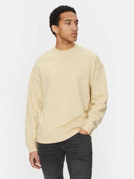 HUGO Bluza Dapocrew 50525892 Beżowy Relaxed Fit. Brązowe bluzy bez kaptura męskie Hugo, m, z bawełny. Za 389.99 zł.