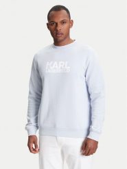 KARL LAGERFELD Bluza 705091 553917 Błękitny Regular Fit. Niebieskie bluzy bez kaptura męskie Karl Lagerfeld, m, z bawełny. Za 359.99 zł.