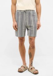 Męskie szorty Mustang Style Lockport Shorts Blue Dobby Stripe 1016479 12740. Niebieskie szorty męskie Mustang, z materiału, bez kołnierzyka. Za 169.99 zł.