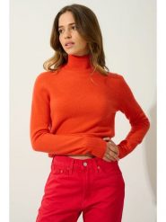 AUTHENTIC CASHMERE Kaszmirowy sweter "Eileen" w kolorze pomarańczowym rozmiar: S. Pomarańczowe golfy damskie AUTHENTIC CASHMERE, s, bez wzorów, z kaszmiru, bez ramiączek. Za 305.29 zł.