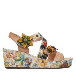 Sandały Laura Vita. Brązowe sandały damskie Laura Vita, bez wzorów, bez obcasa, na koturnie. Za 439.99 zł.