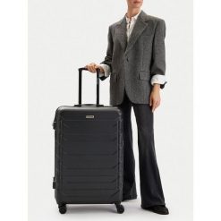 Walizka duża GINO ROSSI. Czarne walizki męskie Gino Rossi, bez wzorów, duże. Za 299.99 zł.