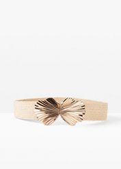 Pasek ze stretchem. Brązowe paski damskie bonprix, bez wzorów, eleganckie. Za 74.99 zł.