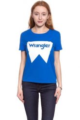 WRANGLER T SHIRT DAMSKI FESTIVAL TEE VICTORIA BLUE W7016EVJS 112130892. Niebieskie t-shirty damskie Wrangler, xs, bez wzorów, bez kołnierzyka. W wyprzedaży za 39.99 zł.