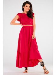 Awama Bluzka w kolorze różowym rozmiar: S/M. Różowe bluzki damskie Awama, m, bez wzorów, bez kołnierzyka, bez ramiączek. Za 119.99 zł.