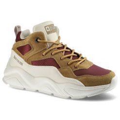Beżowe Sneakersy Big Star Damskie Wygodne Buty. Brązowe buty sportowe na co dzień damskie Big Star, bez wzorów, z materiału. Za 135.79 zł.