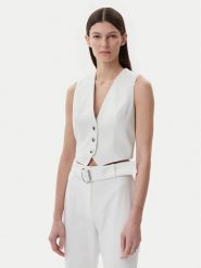HUGO Kamizelka 50537760 Biały Slim Fit. Białe kamizelki damskie Hugo, z syntetyku. Za 539.99 zł.
