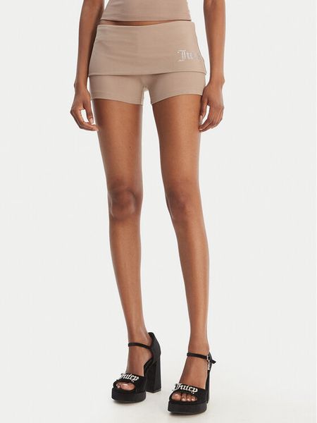 Juicy Couture Szorty sportowe Roll Down JCWHS126307 Beżowy Slim Fit. Brązowe spodenki sportowe damskie Juicy Couture, xxs, z bawełny. Za 239.99 zł.