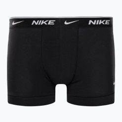Bokserki męskie Nike Everyday Cotton Stretch Trunk 2. Czarne bokserki męskie Nike, bez wzorów. Za 99.99 zł.