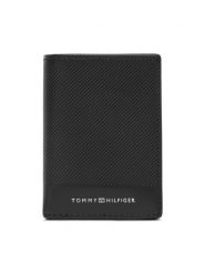 Tommy Hilfiger Duży Portfel Męski Th Foundation Bifold AM0AM13511 Czarny. Czarne portfele męskie Tommy Hilfiger, bez wzorów, ze skóry. Za 279.99 zł.