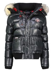 ANAPURNA Kurtka zimowa "Bugsana" w kolorze czarnym rozmiar: XL. Czarne kurtki damskie ANAPURNA, na zimę, xl, z aplikacjami, prążkowane, bez kaptura. Za 271.03 zł.