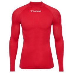 Koszulka z długim rękawem z dekoltem w serek Hummel Comfort 2.0. Czerwone koszulki męskie z długim rękawem HUMMEL, z poliamidu. Za 180.00 zł.