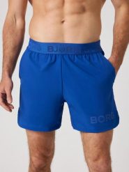Bjorn_borg BORG 6" SHORTS z poliestru z recyklingu MONACO BLUE. Niebieskie szorty męskie Björn Borg, m, na fitness i siłownię. Za 234.30 zł.