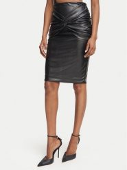 Elisabetta Franchi Spódnica z imitacji skóry GO-219-66E2-V260 Czarny Slim Fit. Czarne spódniczki damskie Elisabetta Franchi, bez wzorów, ze skóry. Za 1,119.00 zł.