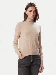 Guess Jeans Golf W6BR03 Z1246 Beżowy Regular Fit. Brązowe golfy damskie Guess Jeans, s, z aplikacjami, z jeansu, bez ramiączek. Za 349.99 zł.