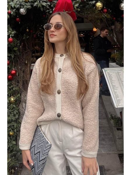 Happiness Istanbul Kardigan w kolorze beżowym rozmiar: M. Brązowe kardigany damskie Happiness Istanbul, m, bez wzorów. Za 109.26 zł.