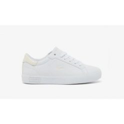 Buty Sportowe Damskie Lacoste Powercourt 225 1 Suj. Białe buty sportowe na co dzień damskie Lacoste, bez wzorów, tenisowe. Za 237.60 zł.