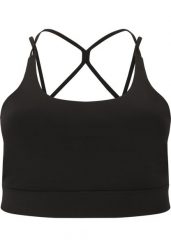 Biustonosz dla kobiet Q Sportswear Thalia. Czarne biustonosze sportowe damskie ENDURANCE Q, bez wzorów, z materiału. Za 151.50 zł.