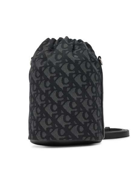 Calvin Klein Torebka LV04F3208G Czarny. Czarne torebki klasyczne damskie CALVIN KLEIN, bez wzorów, z materiału, bez dodatków. Za 479.99 zł.