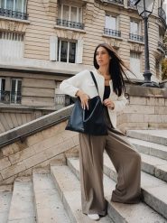 Maison héritage PARIS Skórzany shopper bag "Ori" w kolorze czarnym - 45 x 35 cm rozmiar: onesize. Czarne shopper bag damskie maison héritage PARIS, bez wzorów, z materiału, na ramię, bez dodatków. Za 321.97 zł.