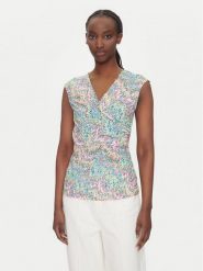 Morgan Bluzka 251-DPOPPA Kolorowy Slim Fit. Bluzki damskie Morgan, m, bez wzorów, z syntetyku, bez ramiączek. Za 119.99 zł.